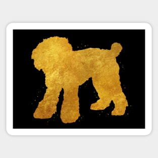 Toy Poodle golden art Sticker